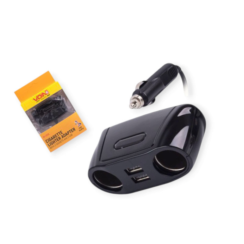 Разветвитель прикур. 2 вых. USB 2.1А, провод 0,6м, Евро Мукачево - изображение 1