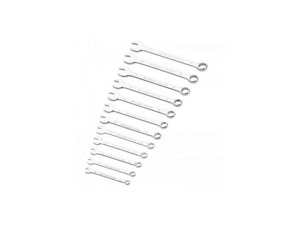 Ключі комбіновані STANLEY : М8 - М19, хром-ванадієві, компл. 12 шт. Одеса - фото 1