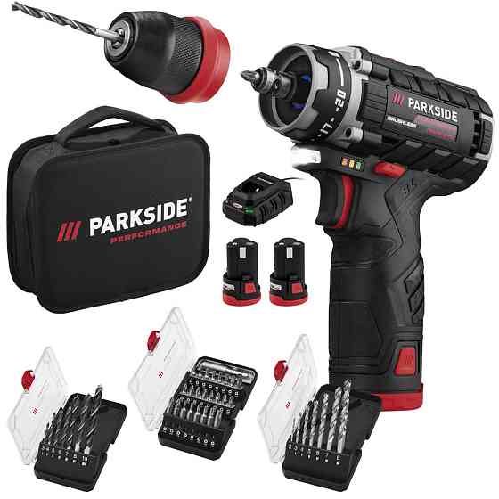 Аккумуляторная дрель-шуруповерт-отвертка 2в1 с сумкой Parkside Performance (PBSPA 12 E4) Нововолынск