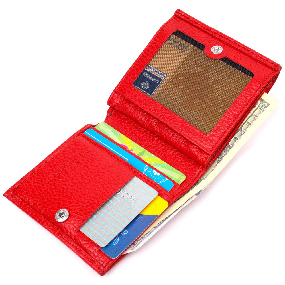 Яркое женское портмоне из натуральной кожи KARYA 21316 Красный Киев - изображение 6