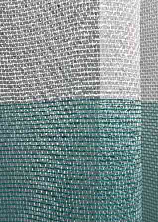 Тюль VR-Textil 1749т Сітка Льон Білий з бірюзовим 300х250 см (42-0758) Київ