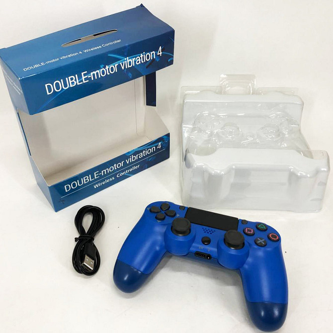 Джойстик DOUBLESHOCK для PS 4, бездротовий ігровий геймпад PS4/PC акумуляторний джойстик. Колір синій MI-38 Львів - фото 9