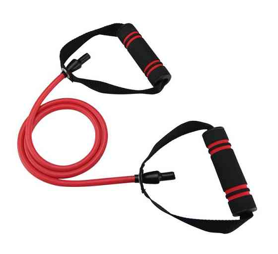 Трубчастий еспандер для фітнесу із ручками U-POWEX Latex resistance tube 30LB Red (13.5кг.) Кам'янське