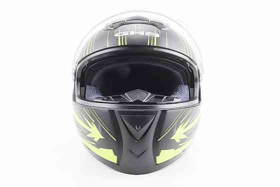 Шолом інтеграл, закритий (сертифікація DOT)+відкидні окуляри BLD-М61 M (57-58см), ЧОРНО-ЖОВТИЙ (флуоресцентний) Київ