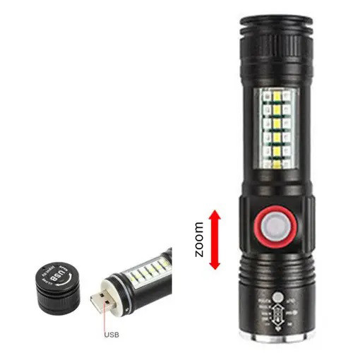 Ліхтар ручний батарейний SY-1903C-P50+SMD+RGB, Ліхтар для використання в темряві Police BL-C136-LM+COB YO-74 Львів - фото 2