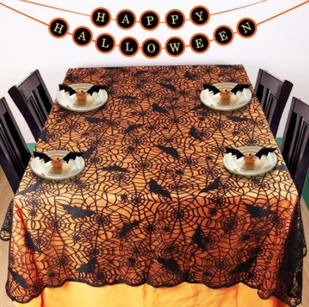 Скатерть на Хэллоуин 150 на 210 см черный Киев - изображение 1