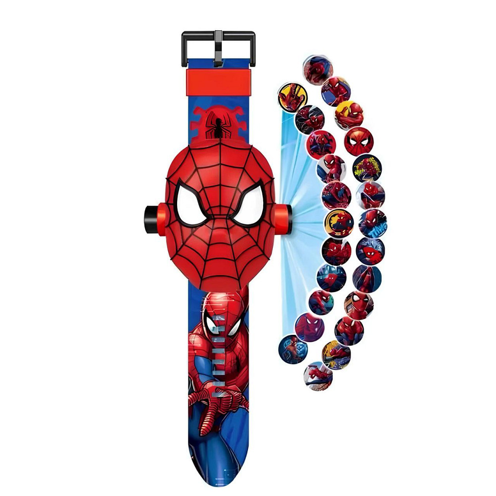 Детские наручные часы с проектором Спайдермен, 24 вида изображения. Проекционные детские часы Спайдермен. Наручные часы игрушка Киев - изображение 1