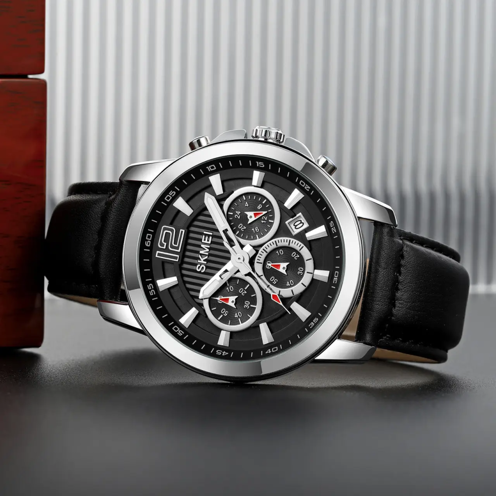 Годинник чоловічий наручний Skmei 1989 (Сріблястий з чорним) Вінниця - фото 3