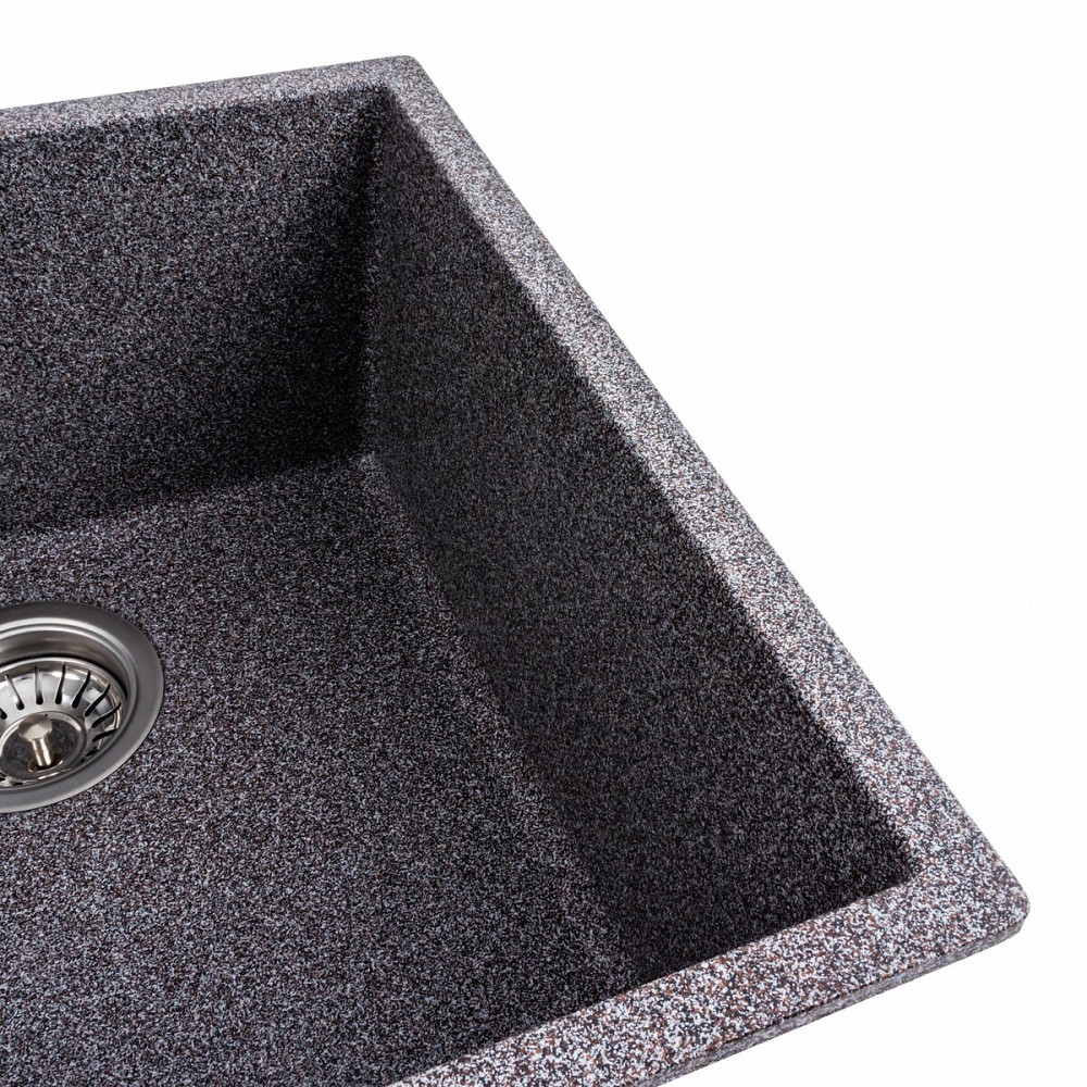 PLATINUM Гранітна мийка для кухні Platinum 4040 RUBA матовий мікс Київ - фото 3