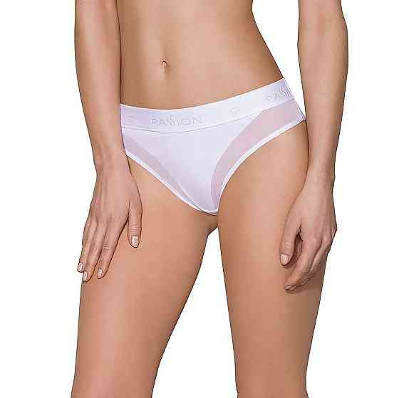 Трусики з прозорою вставкою Passion PS002 PANTIES S, white Sex Aura Київ