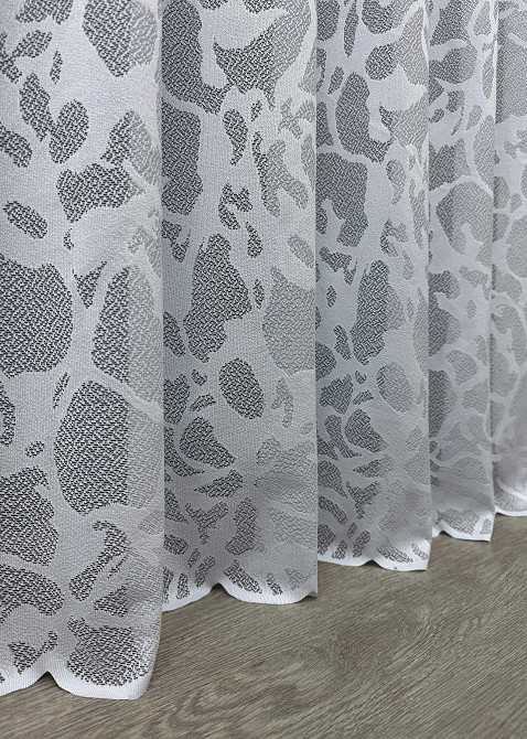 Тюль VR-Textil 1528т Премиум Жаккард Белый 300х270 см (42-0349) Киев - изображение 8