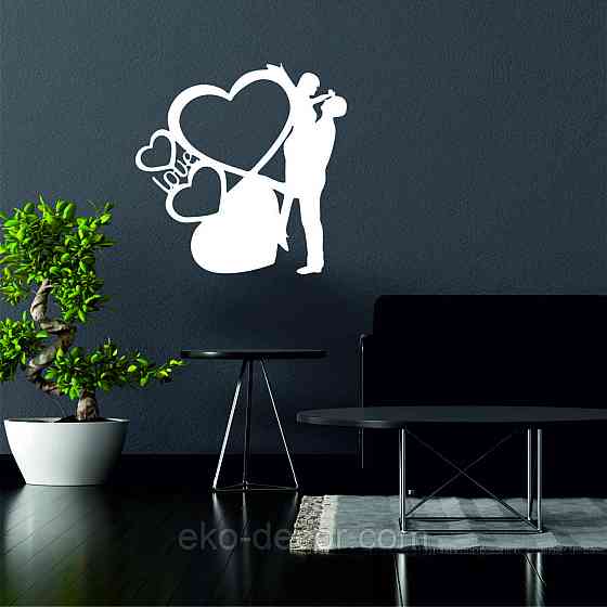 Декоративное настенное Панно «Любовь», Декор на стену 50*50 см, Белый Киев