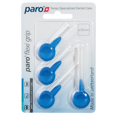 Щетки для межзубных промежутков Paro Swiss Flexi Grip x-тонкие Ø 3.0 мм 4 шт. (7610458010716) Винница - изображение 2