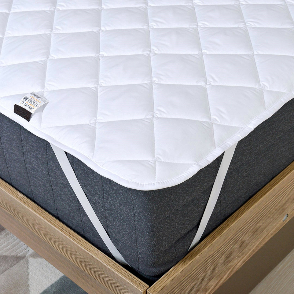 Наматрацник IDEIA стібаний білий з резинками по кутах 180х200 см (56860875) Чернівці - фото 1