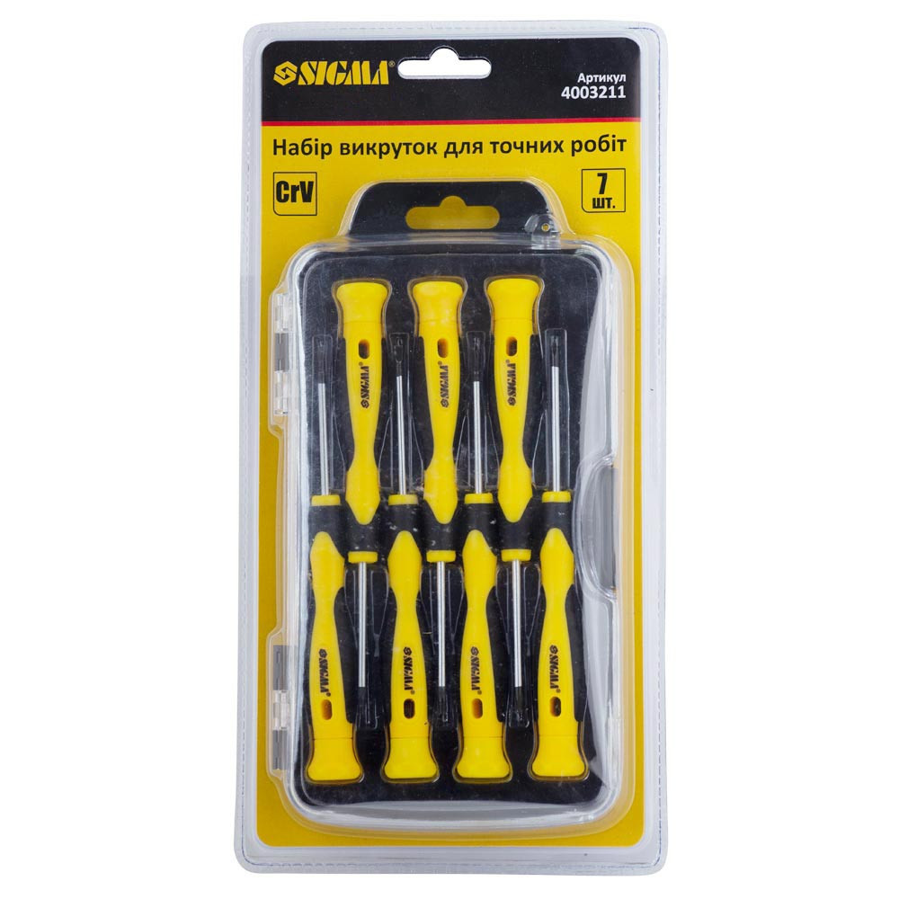 Sigma Набор отверток для точных работ 7шт CrV (пласт кейс) SIGMA (4003211) Коломыя - изображение 3