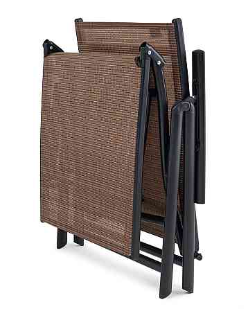 Садовий шезлонг з алюмінієвою рамою Di Volio Bolzano коричневий Киев