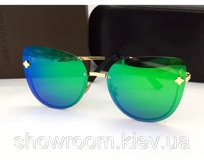 Жіночі сонцезахисні окуляри lv (18003) green Київ - фото 4
