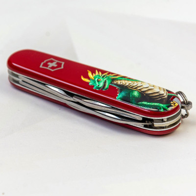 Нож Victorinox Spartan Zodiac 91 мм Зелений дракон (1.3603_Z3340u) Винница - изображение 3
