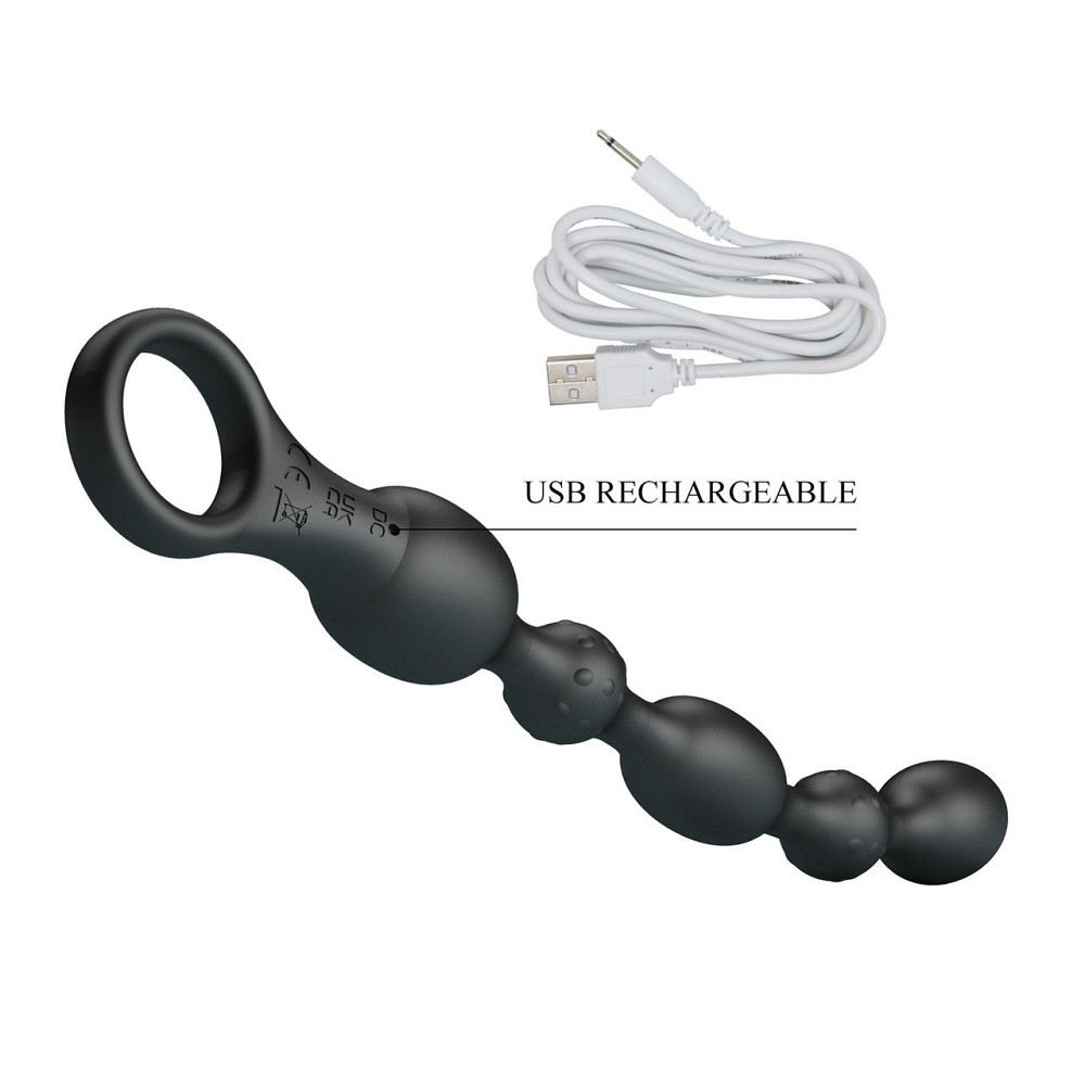 Анальний стимулятор PRETTY LOVE Van, 10 vibration functions Beaded Anal Vibrator! Sex Aura Київ - фото 5