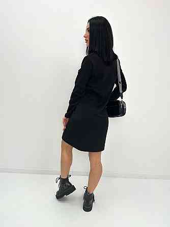 Теплое платье с принтом Romance 50-52, Черный Киев