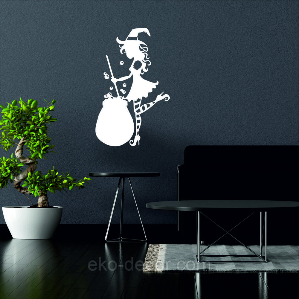 Декоративное настенное 3D Панно «Ведьма», Декор на стену с объемом 90*56 см, Белый Киев - изображение 7