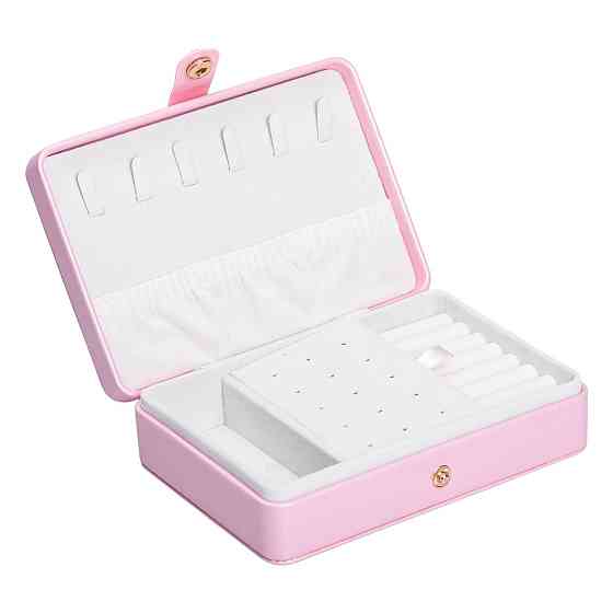 Скринька для прикрас з еко шкіри 16×11×4.7 см органайзер для ювелірних виробів HP-5-30P Коломия