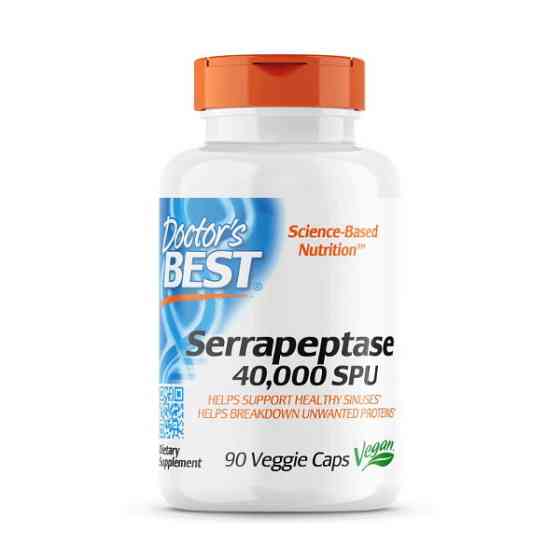 Серрапептаза Doctor's Best Serrapeptase, 40,000 SPU, 90 Veggie Caps Луцьк