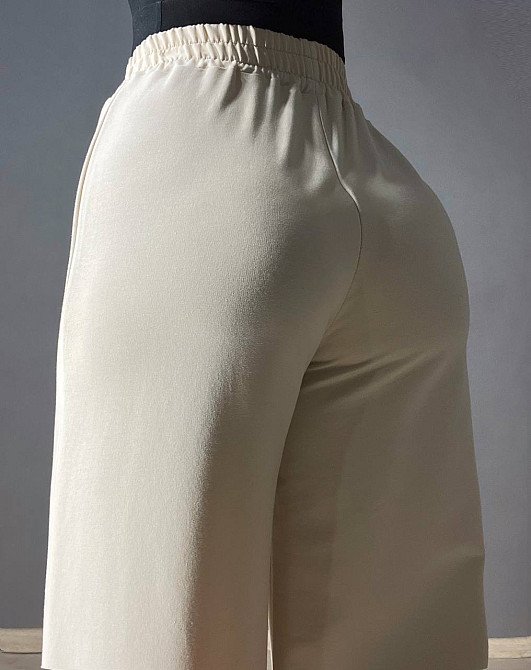 Брюки женские MY CITY 8286 палаццо-клеш с высокой посадкой молочные, молочний, SM Киев - изображение 9