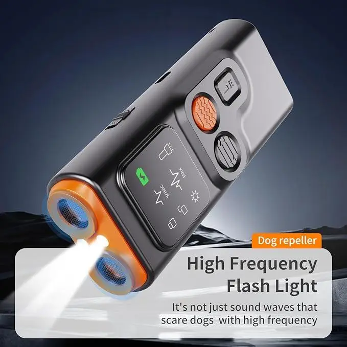 Ультразвуковой отпугиватель собак Ultrasonic P7 + COB фонарик Type-C Черный Винница - изображение 5