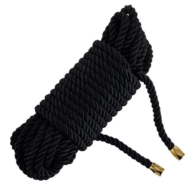 Мотузка для шибарі LOCKINK SEVANDA Shibari Pratice Rope, чорна, 8 м, нейлон+бавовна Sex Aura Київ - фото 1