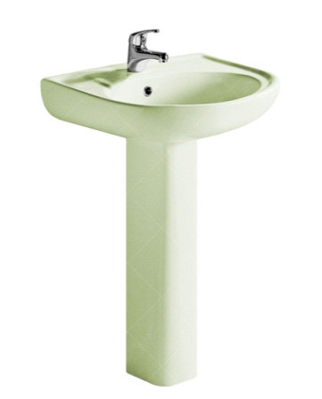 Комплект раковини + ніжка RAK Ceramics Cynthia Wash Basin (57 см) Зелений Вінниця - фото 1
