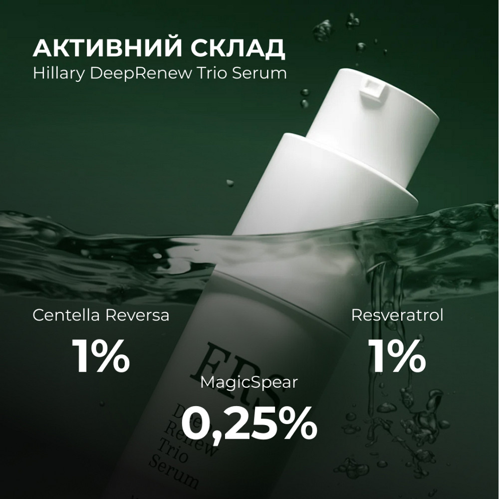 Сироватка для глибокого оновлення шкіри DeepRenew Trio Serum Hillary 30 мл Київ - фото 6