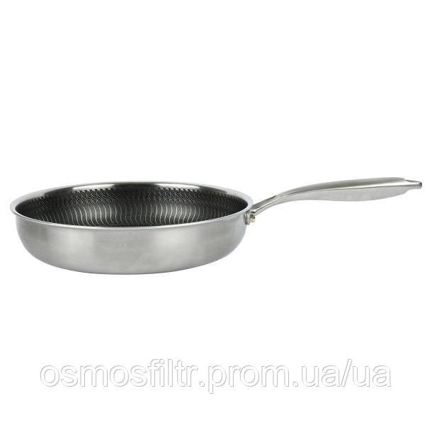 Сковорода Axentia Briliant 24 см с сотовым керамическим покрытием нерж сталь (135989) Киев - изображение 1