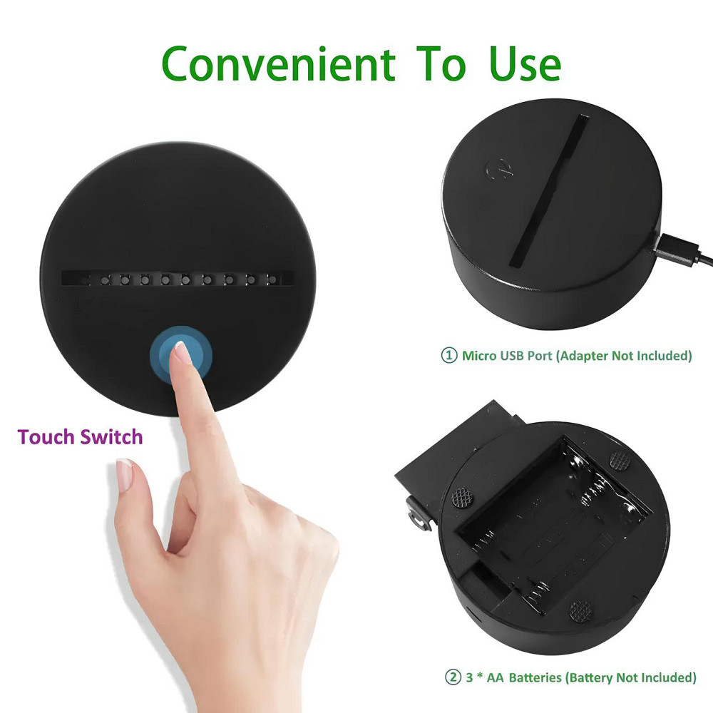 3D светильник Barber Skull RESTEQ — светодиодная лампа череп парикмахера, 7 цветов, USB/батарейки Киев - изображение 9