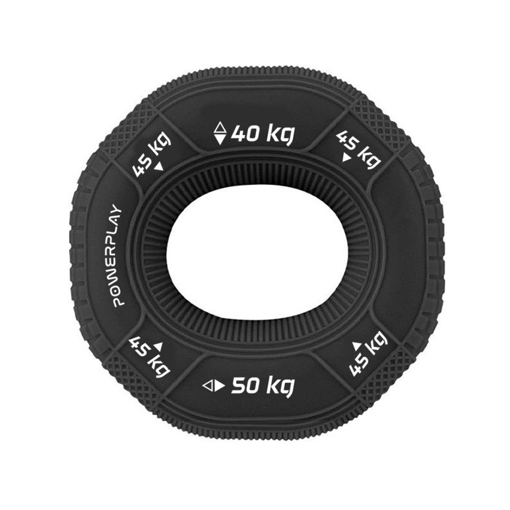 Еспандер кистьовий силіконовий PowerPlay PP-4331 Hand Grip Hard 40-45-50 кг. Чорний Каменское - изображение 1