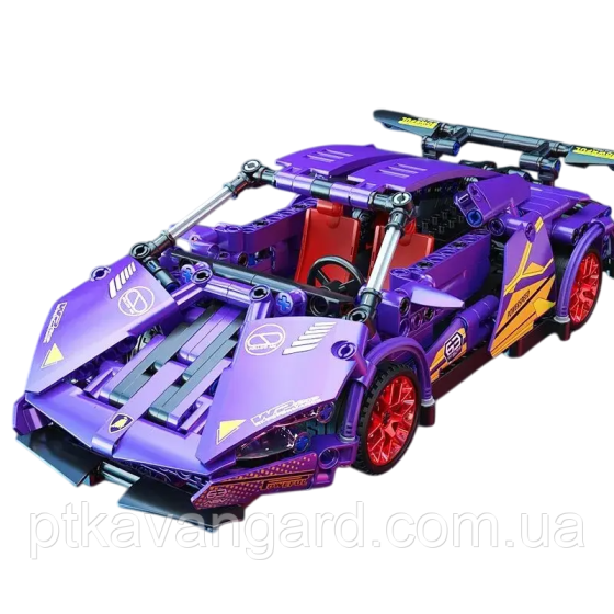 Конструктор машинка Ламборджіні 470 деталей Технік JKC 7113 фіолетовий Хмельницький