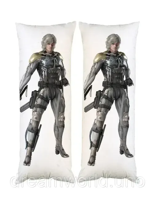 Подушка дакімакура Metal Gear Rising: Revenge декоративна подушка для обіймання двостороння 30х60 Харків - фото 1