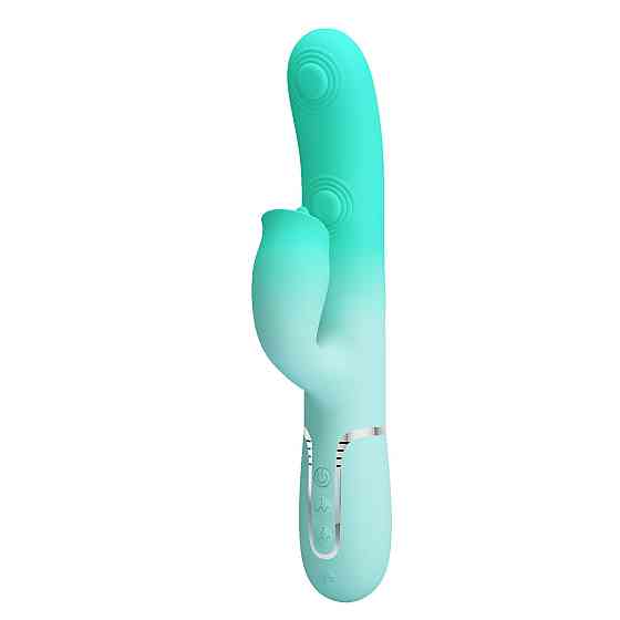 Пульсатор с клиторальным стимулятором Pretty Love - Gigi Light Green, 7 thumping functions 7 licking modes, Sex Aura Киев