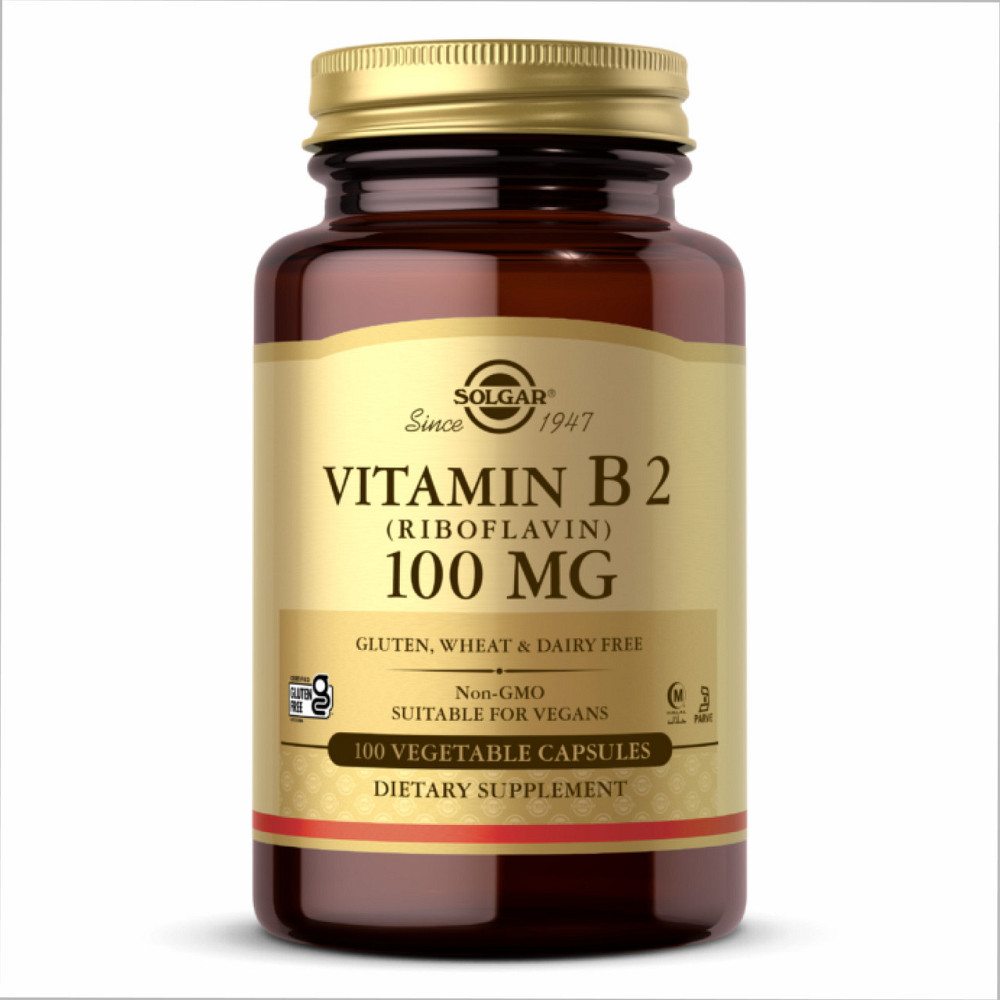 Вітамін В2 (рибофлавін) Solgar Vitamin B2 100 mg (Riboflavin) 100 Vcaps Київ - фото 1