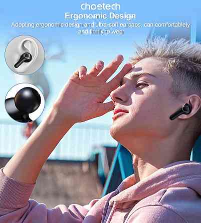 Bluetooth-гарнітура Choetech BH-T06 TWS bluetooth Чорний Харьков