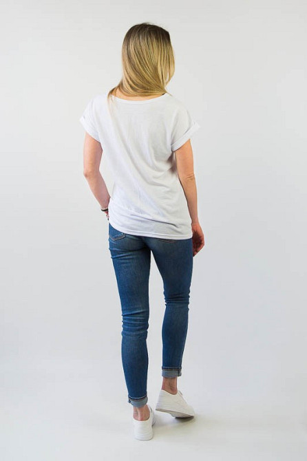 Футболка патриотическая женская 44 белый Киев - изображение 3