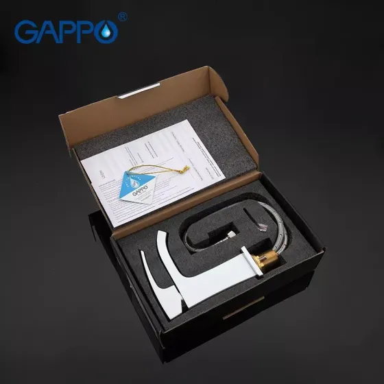 Змішувач для умивальника GAPPO G1007-8 білий/хром Київ