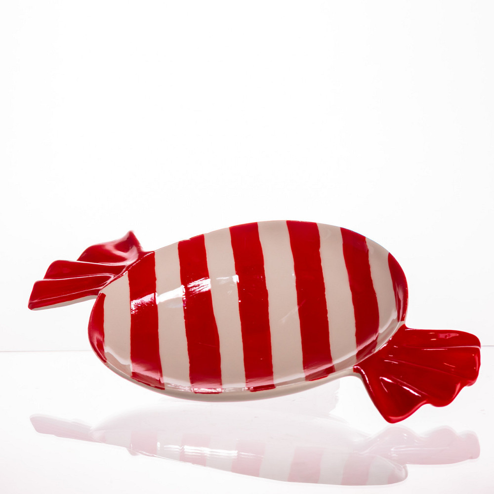 Новогодняя фарфоровая тарелка в форме конфеты 15.5 см Киев - изображение 3