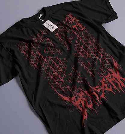 Футболка для хлопчика з аніме принтом Берсерк Манга Стріп Гутс оверсайз (зріст від 165 до 180) Чорний AnimeJ0873m Дніпро