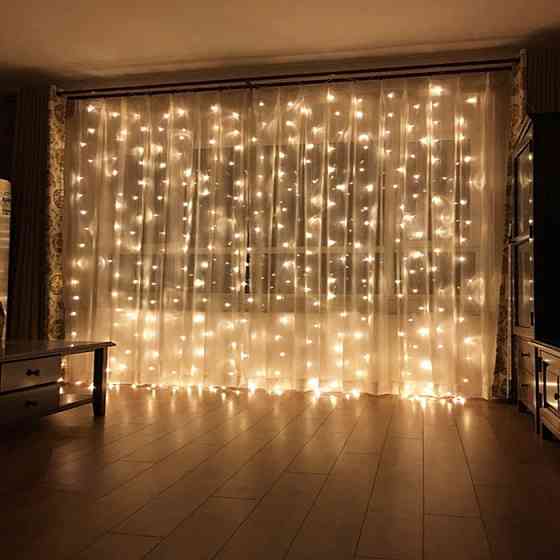 Гірлянда штора 2х2м 250 LED Теплий біле світло Вінниця