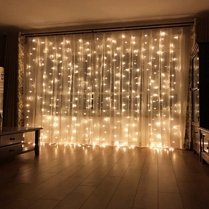 Гірлянда штора 2х2м 250 LED Теплий біле світло Вінниця - фото 4