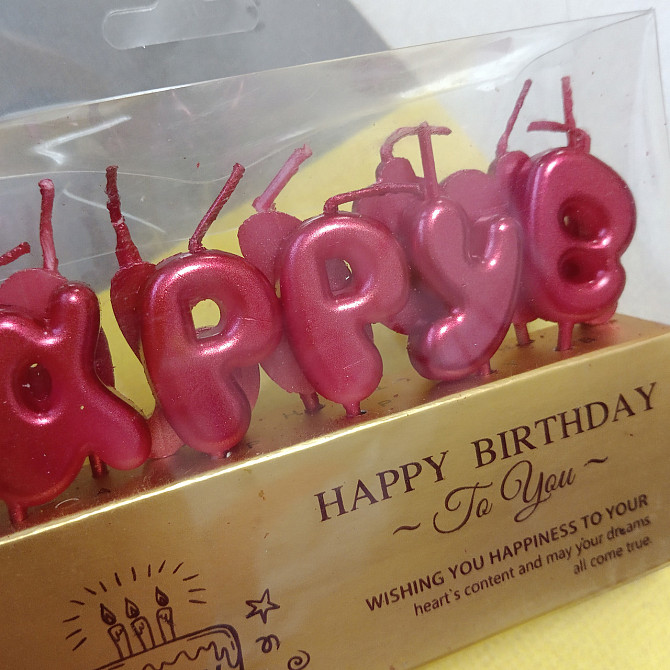 Свічка для торта літери happy birthday Київ - фото 2