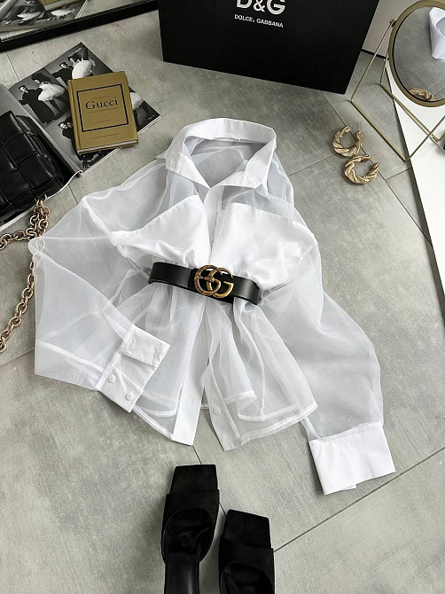 Женская стильная блуза из полупрозрачной органзы Одесса - изображение 4