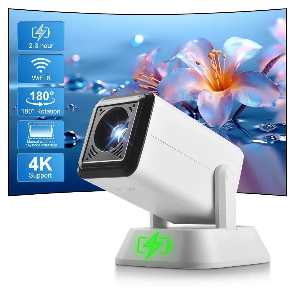 Портативний акумуляторний проектор SMART Q7 Android HD 1280×720, 4000 мАг, автоматичний фокус, 130 дюймів Одеса - фото 1