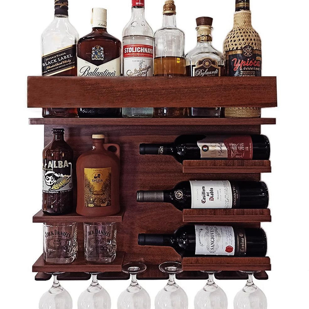 Настенная винная полка 